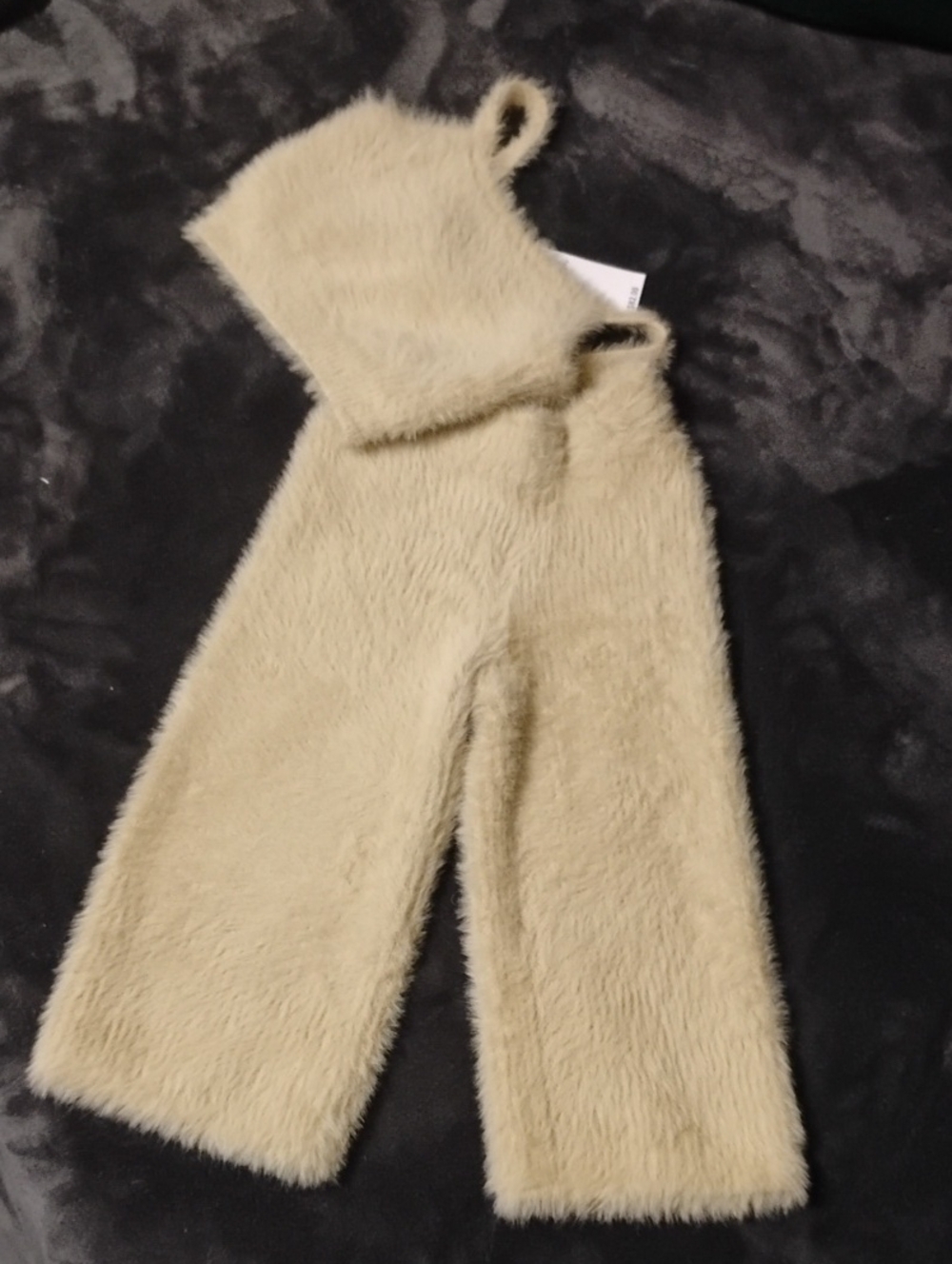 Rylee + Cru Girls Fuzzy Knit Top & Pants Set in Champagne Sz 2-3Y NWT